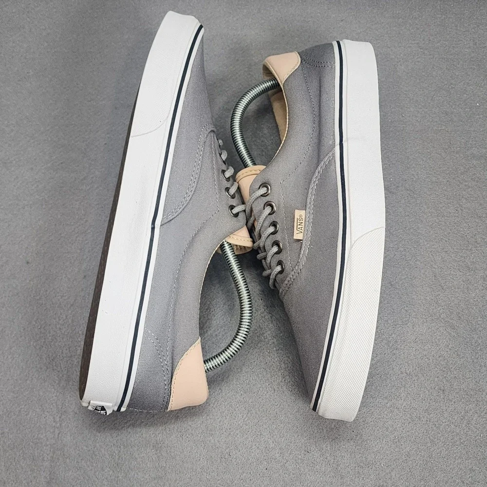Vans Era 59 Frost Gray Tan Leather Accents Skate Shoes Mens 11
